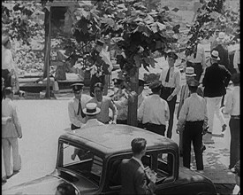 Police Officers Confronting Protesting Soldiers  To Disperse the Army Veterans, 1932. Creator: British Pathe Ltd.