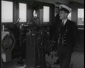 Interior of a Ship at Sea With Men at Work, 1920s. Creator: British Pathe Ltd.