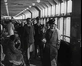 Adolf Hitler, the German Leader, Walking Down a Long Corridor With German Official and..., 1939. Creator: British Pathe Ltd.