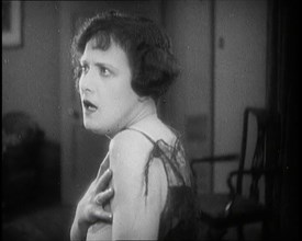 Lilian Hall-Davis Acting in a Scene, 1920s. Creator: British Pathe Ltd.