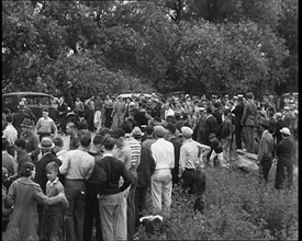 A Crowd of Civilians Listening To a Speech, 1932. Creator: British Pathe Ltd.