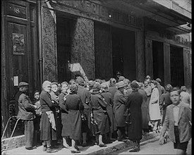 French Civilians Queueing for Food, 1940. Creator: British Pathe Ltd.