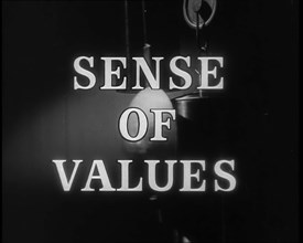 'Sense of Values' - title card, 1937.  Creator: British Pathe Ltd.