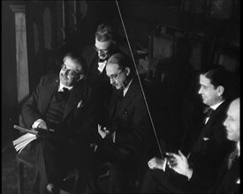 Men Listening to Beniamino Gigli Singing 'Largo' by Handel, 1930s. Creator: British Pathe Ltd.