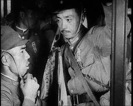 Japanese Soldiers in Uniform, 1937. Creator: British Pathe Ltd.