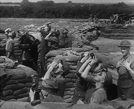 British Soldiers Looking at Planes, 1940. Creator: British Pathe Ltd.