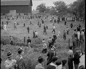 A Crowd of Angry Civilians Clashing With the US Army, 1932. Creator: British Pathe Ltd.