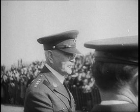 General Pershing, the American Commander in Chief of World War One, 1932. Creator: British Pathe Ltd.