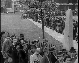 British People Lining the Streets Outside Westminster Abbey To Join the National Day of..., 1940. Creator: British Pathe Ltd.