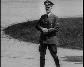 Adolf Hitler Walking Away from the 1918 Armistice Train Car at Compiegne After the French..., 1940. Creator: British Pathe Ltd.