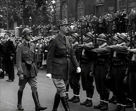 Charles de Gaulle Inspecting Soldiers, 1941. Creator: British Pathe Ltd.