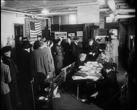 Civilians Voting in the Presidential Election, 1932. Creator: British Pathe Ltd.