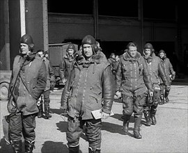 British Pilots Preparing for a Bombing Raid, 1941. Creator: British Pathe Ltd.