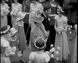 Marriage Procession of Anne Bowes-Lyon and Lieutenant-Colonel Thomas Anson With King George..., 1938 Creator: British Pathe Ltd.