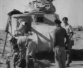 Field Marshal Bernard Montgomery Walking to a Tank, 1942. Creator: British Pathe Ltd.