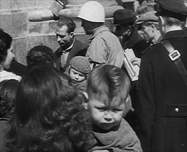 Italian Civilians Milling Around Naples, 1943-1944. Creator: British Pathe Ltd.