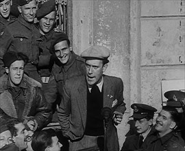 Comedian Tommy Trinder Entertaining Allied Troops, 1943-1944. Creator: British Pathe Ltd.