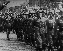 German Troops Goose Stepping, 1943. Creator: British Pathe Ltd.