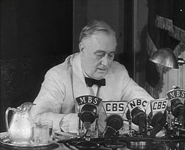 Franklin D. Roosevelt Giving a Speech, 1942. Creator: British Pathe Ltd.