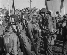 American Troops Gathering in Naples Port, 1943-1944. Creator: British Pathe Ltd.