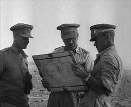 British Officers Planning at El Alamein, 1942. Creator: British Pathe Ltd.