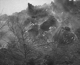 Lava Flowing from the Eruption of Mount Vesuvius, 1943-1944. Creator: British Pathe Ltd.