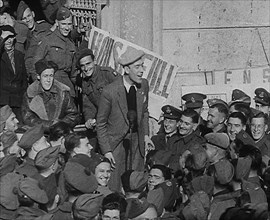 Comedian Tommy Trinder Entertaining Allied Troops, 1943-1944. Creator: British Pathe Ltd.