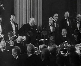 Winston Churchill Giving a Speech, 1942. Creator: British Pathe Ltd.