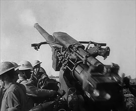 British Soldiers Firing Artillery, 1944. Creator: British Pathe Ltd.