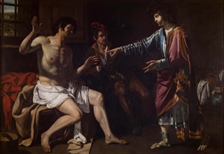 Joseph interpreting the dreams of the baker and the butler, 1615-1616. Creator: Guerrieri; Giovanni Francesco (1589-1657).