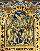 The Verdun Altar: The announcement of Isaac's Birth to Abraham, 1181. Creator: Nicholas of Verdun (ca 1130/40-after 1205).