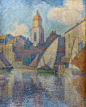 Le clocher de Saint-Tropez, 1896. Creator: Signac; Paul (1863-1935).