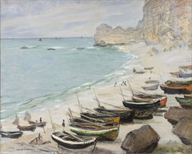 Boats on the beach of Étretat, 1883. Creator: Monet; Claude (1840-1926).