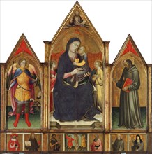 Madonna and Child with Saints Michael and Francis, c1400. Creator: Mariotto di Nardo (active 1394-1424).