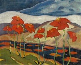 Landscape with Flowers, 1930. Creator: Palugyay; Zoltan (1898-1935).