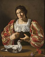 Woman with a Dove, c1615-1620. Creator: Cecco Bravo; (Francesco Montelatici) (1601-1661).