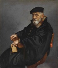 Portrait of a seated old man, c1576. Creator: Moroni; Giovan Battista (1520/25-1578).