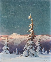 Winter night in the Black Forest, . Creator: Hauptmann; Karl (1880-1947).