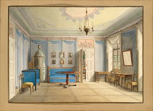 Salon in the manor house of Teplitz Castle, 1832. Creator: Croll; Carl Robert (1800-1863).