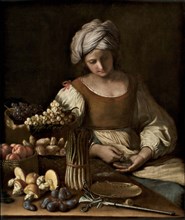 L'Ortolana (The Vegetable Vendor), 1655. Creator: Guercino (1591-1666).