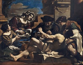 Saint Sebastian Tended by Saint Irene, 1619. Creator: Guercino (1591-1666).