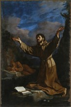 Saint Francis receives the Stigmata, 1633. Creator: Guercino (1591-1666).