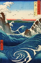 Rough Sea at Naruto in Awa Province. From the Series "Famous Views of the 60 Provinces", c1855. Creator: Hiroshige; Utagawa (1797-1858).