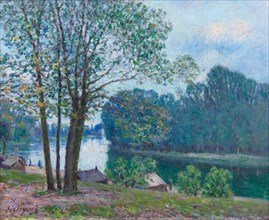 Tournant du Loing à Moret, 1896. Creator: Sisley; Alfred (1839-1899).