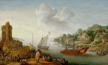 River mouth with a galley, 1620. Creator: Willaerts; Adam (1577-1664).