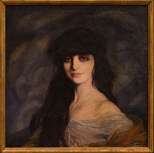 Portrait of Anna-Elisabeth, Comtesse Mathieu de Noailles (1876-1933), 1913. Creator: Zuloaga y Zabaleto; Ignacio (1870-1945).