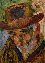 Head of an old Man , 1909. Creator: Boccioni; Umberto (1882-1916).