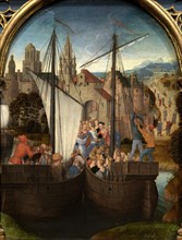 Saint Ursula Shrine: Arrival in Basel, 1489. Creator: Memling; Hans (1433/40-1494).