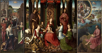 Triptych of Saints John the Baptist and John the Evangelist, c1474-1479. Creator: Memling; Hans (1433/40-1494).