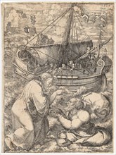 Jesus Walks on Water, 1525. Creator: Vellert; Dirk Jacobsz. (1480/85-1547).